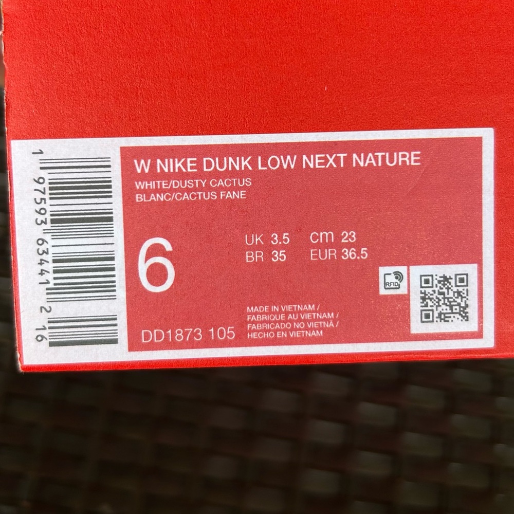 NIKE DUNK NEXT NATURE LOW DUSTY CACTUS Size 6 W - Picture 6 of 6
